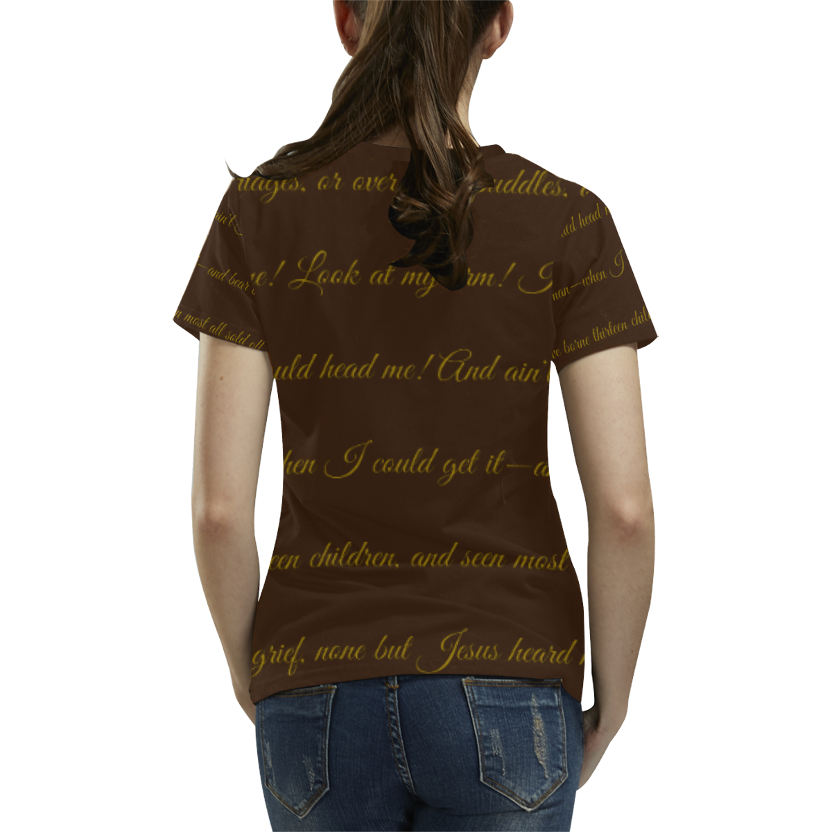 Sojourner Truth Ain't I A Woman All Over Print T-Shirt for Women (USA Size) (Model T40)