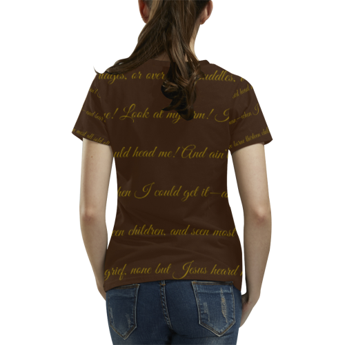Sojourner Truth Ain't I A Woman All Over Print T-Shirt for Women (USA Size) (Model T40)