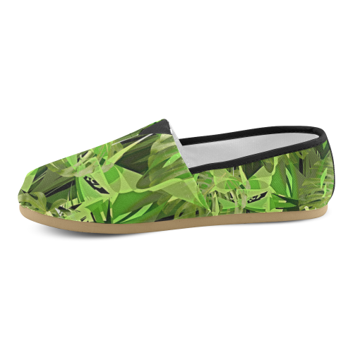 Tropical Jungle Leaves Camouflage Unisex Casual Shoes (Model 004)
