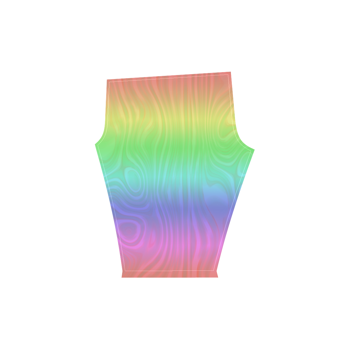 Groovy Pastel Rainbow Women's Low Rise Capri Leggings (Invisible Stitch) (Model L08)