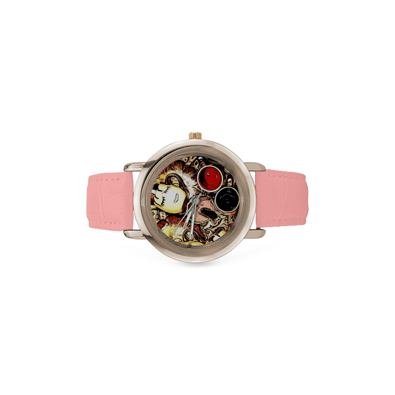 Sleepless Women's Rose Gold Leather Strap Watch(Model 201)