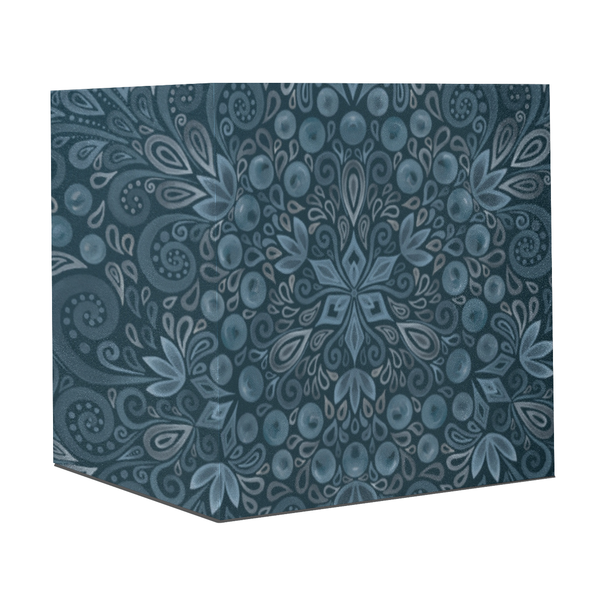 Blueberry Field, Blue, Watercolor Mandala Gift Wrapping Paper 58"x 23" (1 Roll)