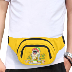Hippie Ganja Guru Yellow Fanny Pack/Small (Model 1677)