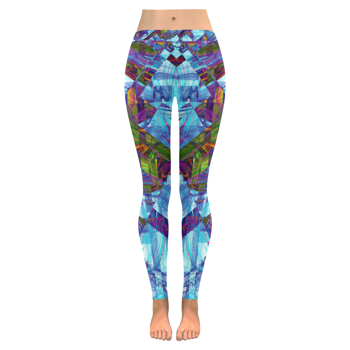 thedistractionofanabstractmind Women's Low Rise Leggings (Invisible Stitch) (Model L05)