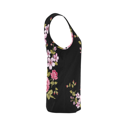 Pure Nature - Summer Of Pink Roses 1 All Over Print Tank Top for Women (Model T43)