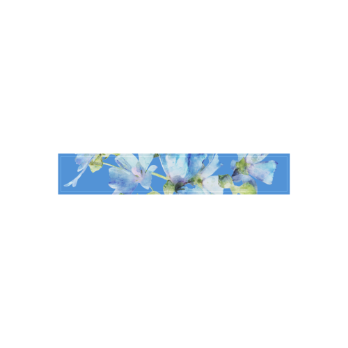 Fairlings Delight's Flowering Blues Bouquets 53086D1 Women's Low Rise Capri Leggings (Invisible Stitch) (Model L08)