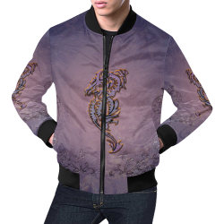 Awesome chinese dragon All Over Print Bomber Jacket for Men/Large Size (Model H19)