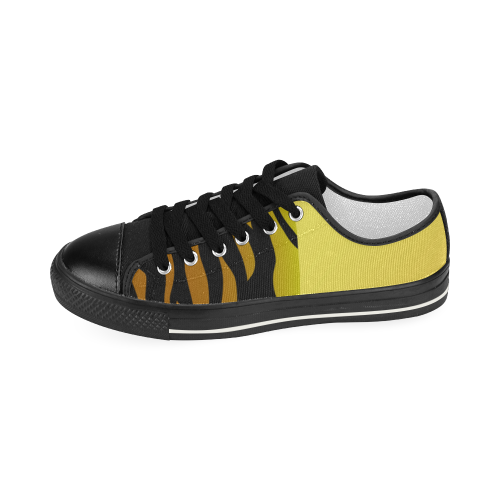 tigre dorado Women's Classic Canvas Shoes (Model 018)