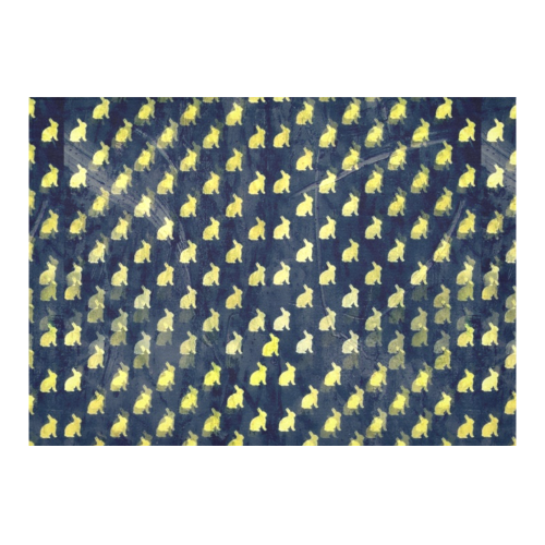 Bunny Pattern by K.Merske Cotton Linen Tablecloth 60"x 84"