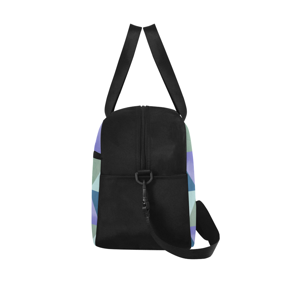 Triangle Pattern - Blue Violet Teal Green Fitness Handbag (Model 1671)