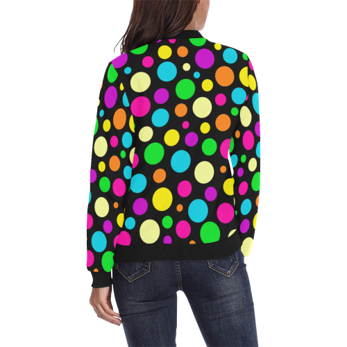 Circulos Multicolores All Over Print Bomber Jacket for Women (Model H36)