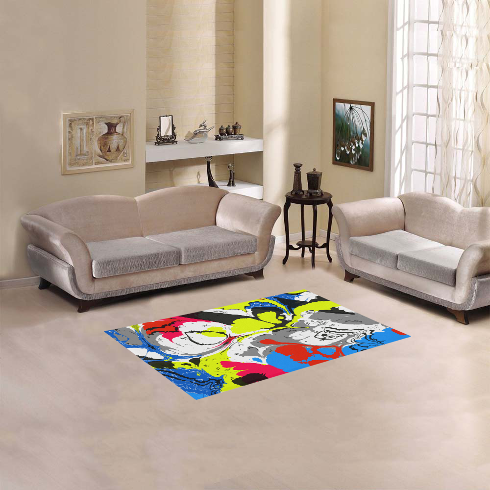 Colorful distorted shapes2 Area Rug 2'7"x 1'8‘’