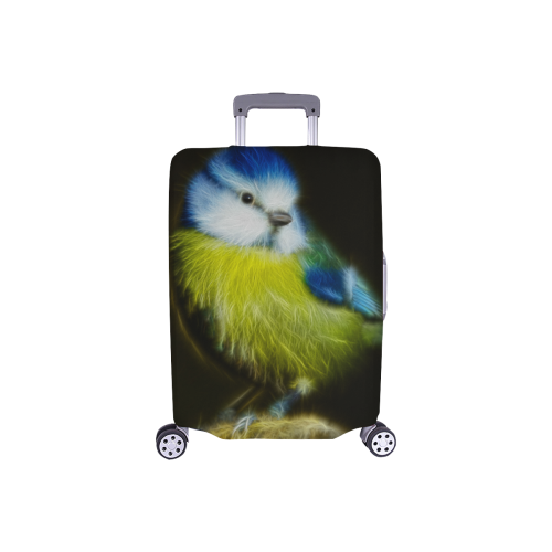 Little Cute Blue Tit Luggage Cover/Small 18"-21"