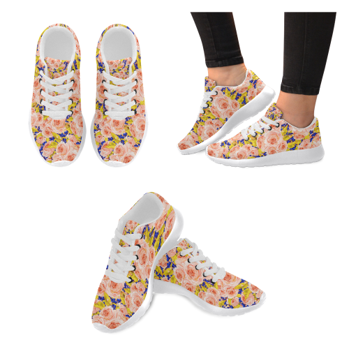 Rose Flower Women’s Running Shoes (Model 020)