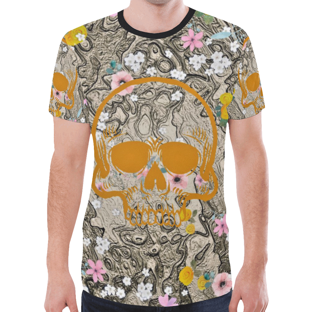 Funny Summer Skull A by JamColors New All Over Print T-shirt for Men (Model T45)