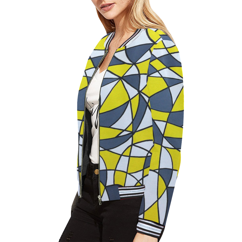 Liberty All Over Print Bomber Jacket for Women (Model H21)