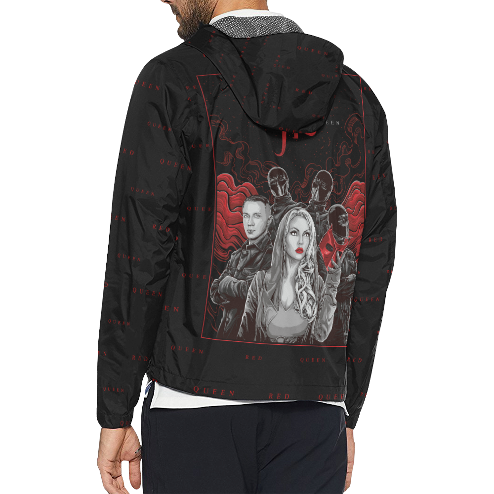 RED QUEEN BAND RED ALL OVER LOGO Unisex All Over Print Windbreaker (Model H23)