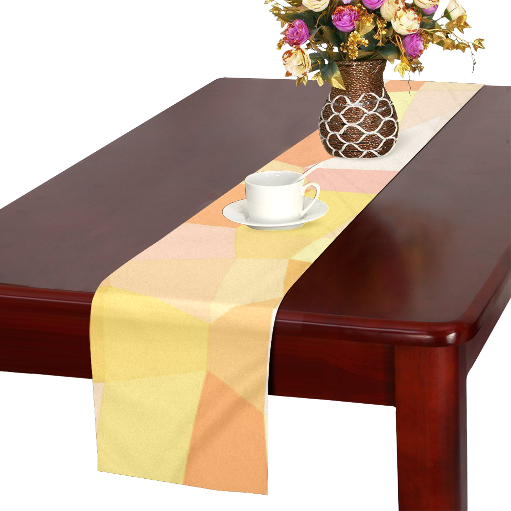 Yellow Gold Mosaic Table Runner 14x72 inch