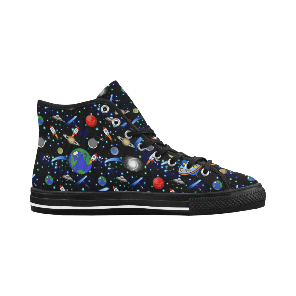 Galaxy Universe - Planets, Stars, Comets, Rockets Vancouver H Men's Canvas Shoes/Large (1013-1)