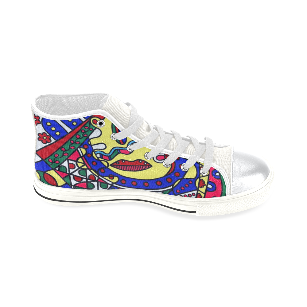 Whimsical High Top Canvas Shoes for Kid (Model 017)