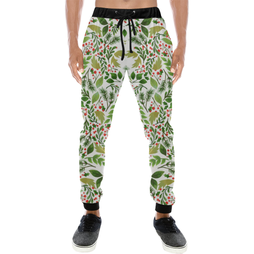 Holly CHRISTMAS Men's All Over Print Sweatpants (Model L11)