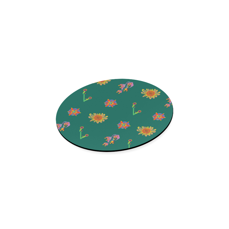 Super Tropical Floral 4 Round Coaster