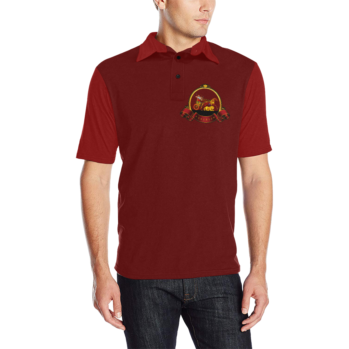 The Lion Hunter Men's All Over Print Polo Shirt (Model T55)
