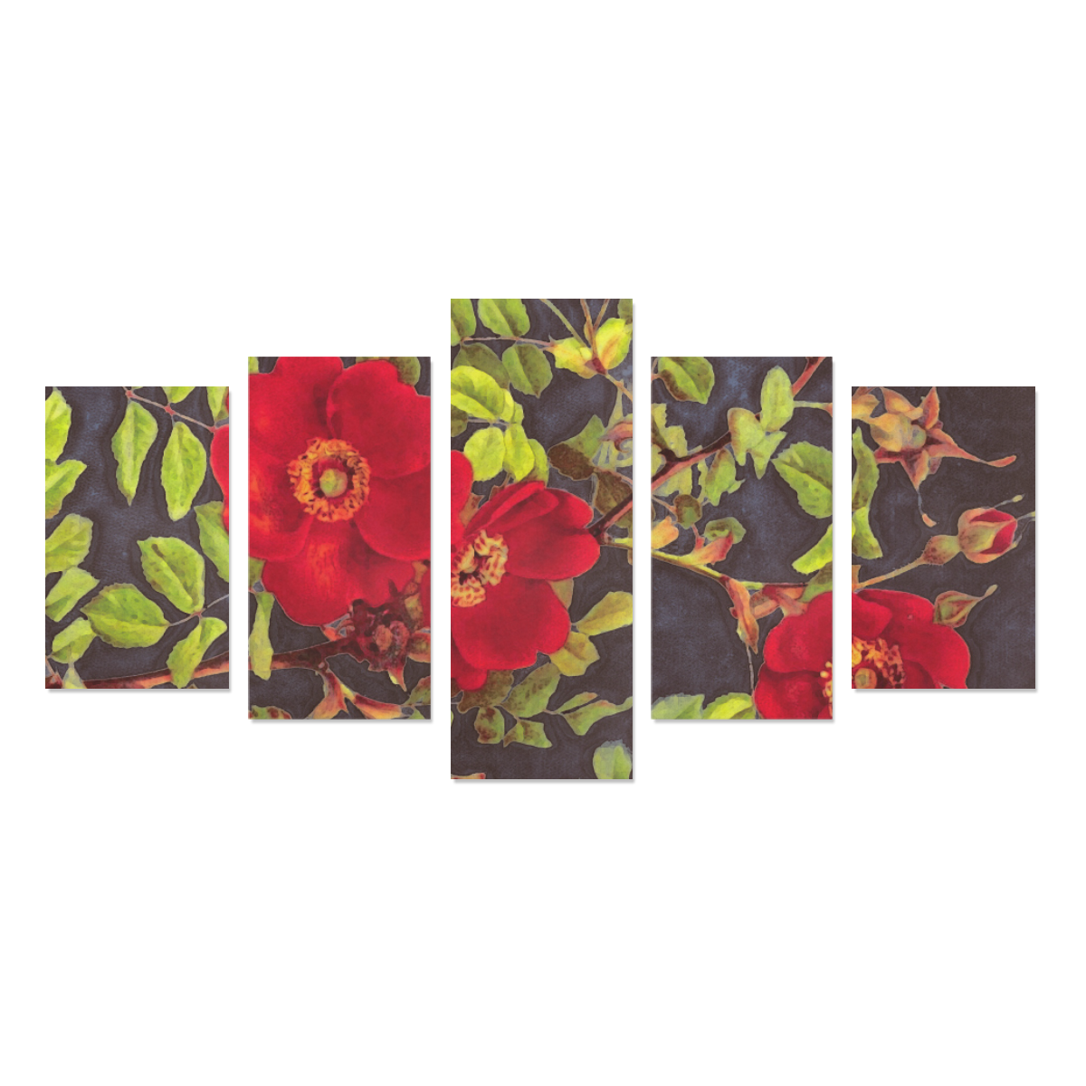 flowers #flowers #pattern #flora Canvas Print Sets C (No Frame)