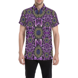 Flowers from paradise in fantasy elegante Men's All Over Print Short Sleeve Shirt/Large Size (Model T53)