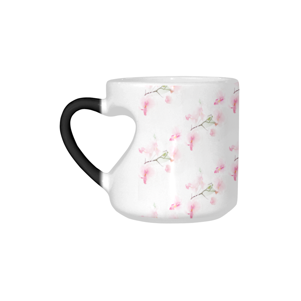 Pattern Orchidées Heart-shaped Morphing Mug