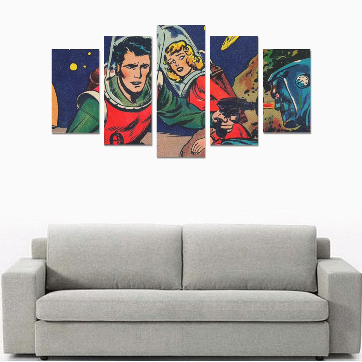 Battle in Space Canvas Print Sets A (No Frame)
