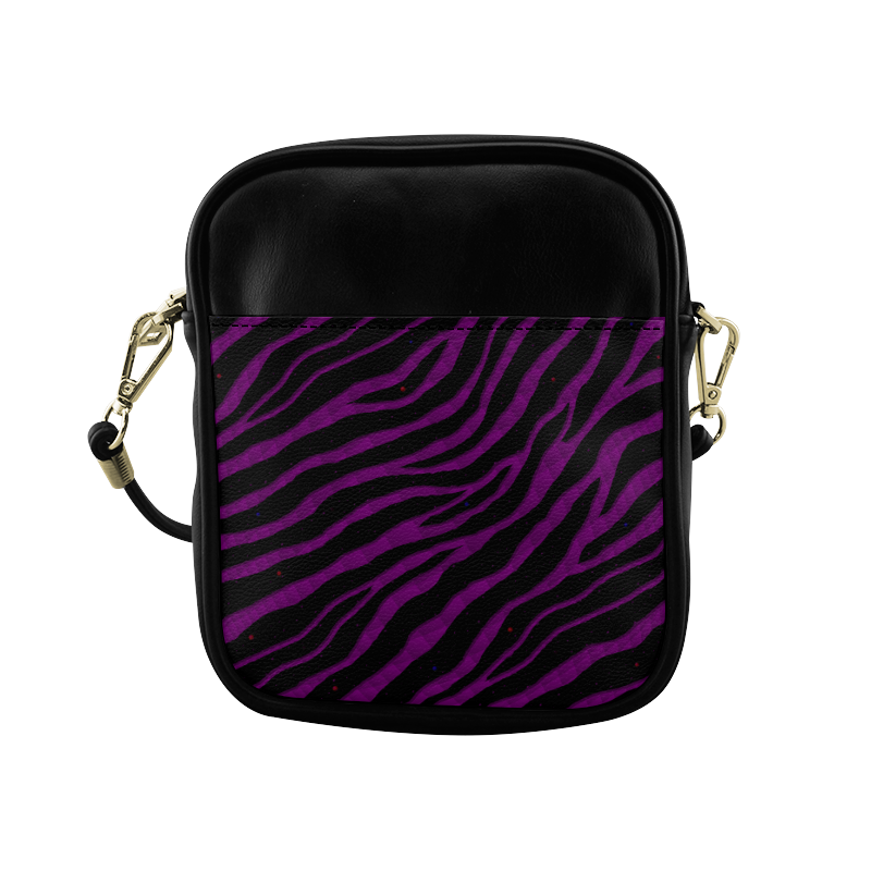 Ripped SpaceTime Stripes - Purple Sling Bag (Model 1627)