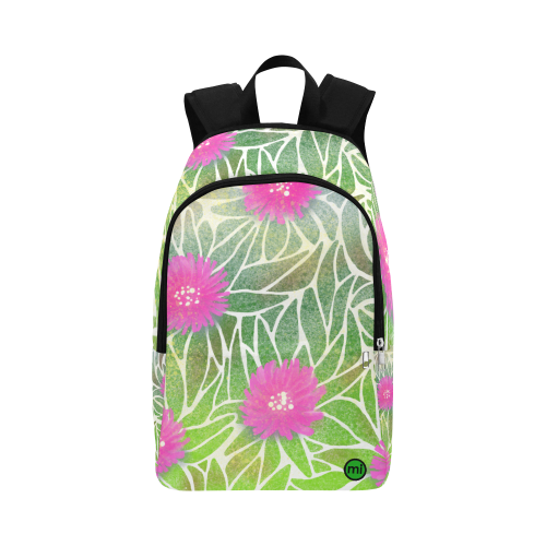 Pink Ice Plant Flowers. Inspired by California. Fabric Backpack for Adult (Model 1659)