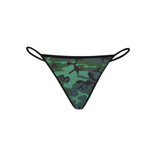 camouflage green Women's All Over Print G-String Panties (Model L35)