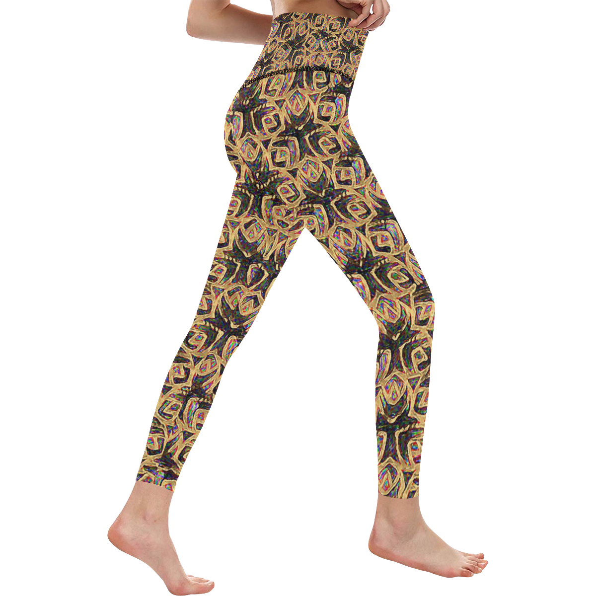 Rosebud Women's All Over Print High-Waisted Leggings (Model L36)