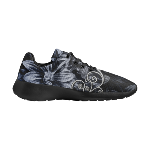 Flower power in blue Men's Athletic Shoes (Model 0200)