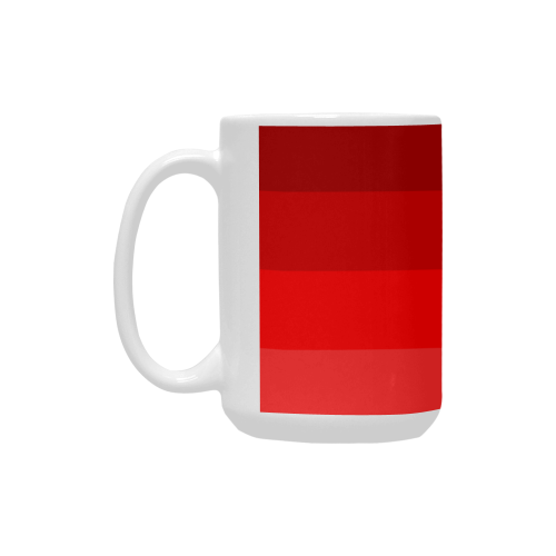 Red multicolored stripes Custom Ceramic Mug (15OZ)