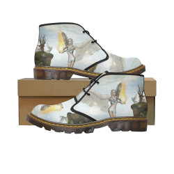 Beautiful fairy Women's Canvas Chukka Boots/Large Size (Model 2402-1)
