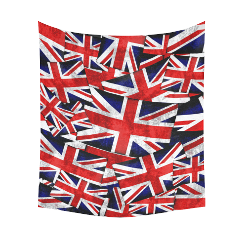 Union Jack British UK Flag Cotton Linen Wall Tapestry 51"x 60"