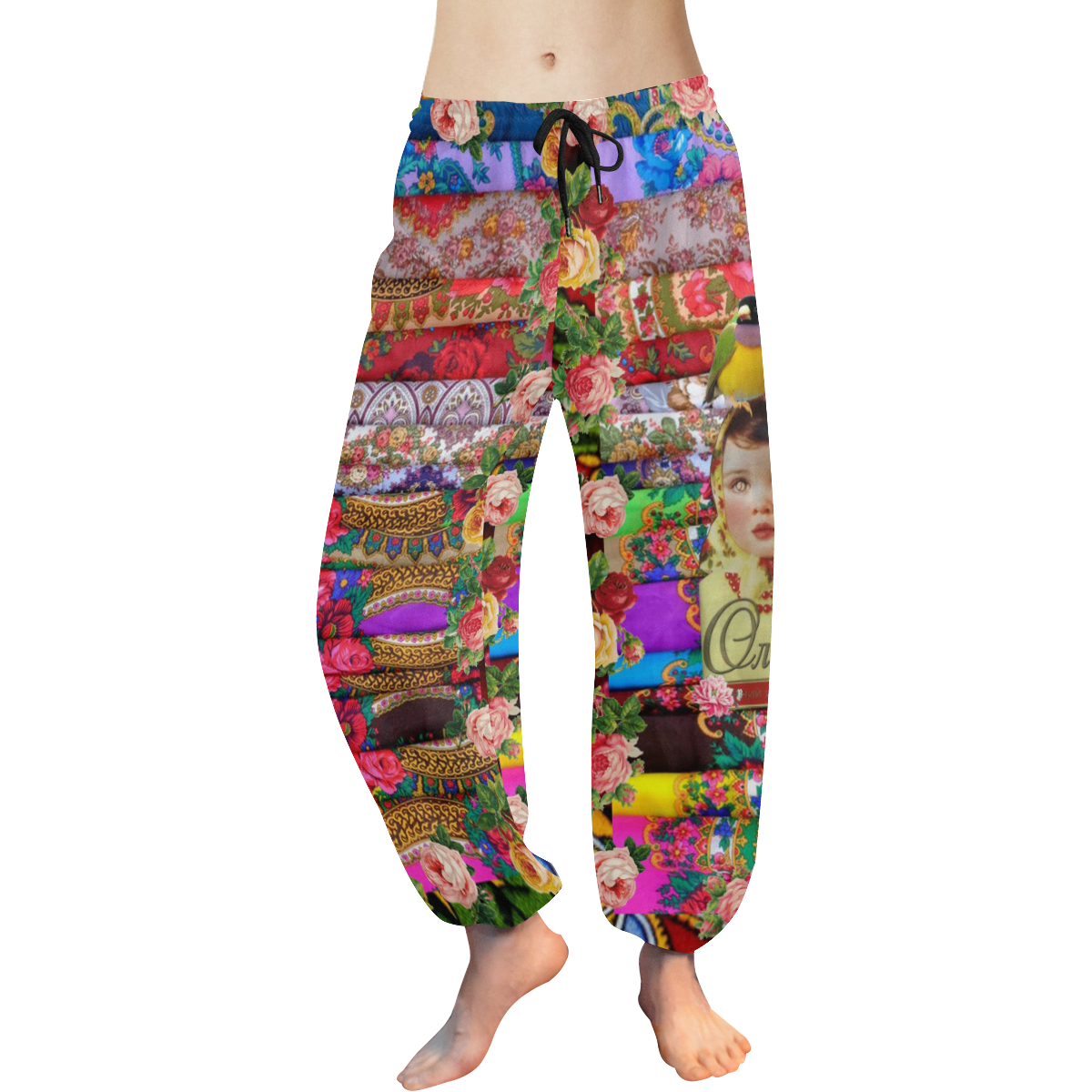 Flower Child Women's All Over Print Harem Pants (Model L18)