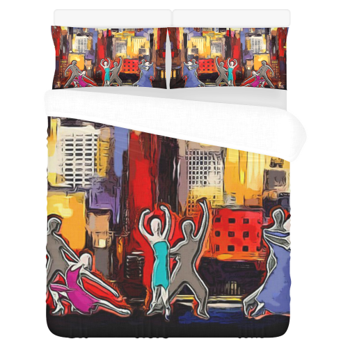 Dancing in the City 3-Piece Bedding Set