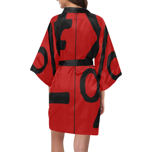 NUMBERS Collection Symbols Red Kimono Robe