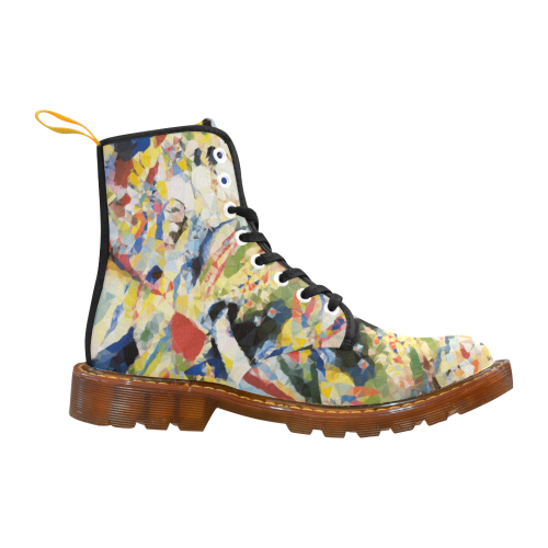 Abstract Geometric Triangles Red Blue Kandinsky Martin Boots For Men Model 1203H