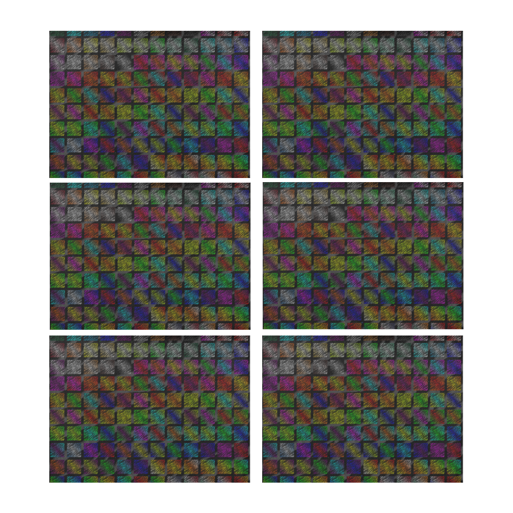 Ripped SpaceTime Stripes Collection Placemat 14’’ x 19’’ (Set of 6)