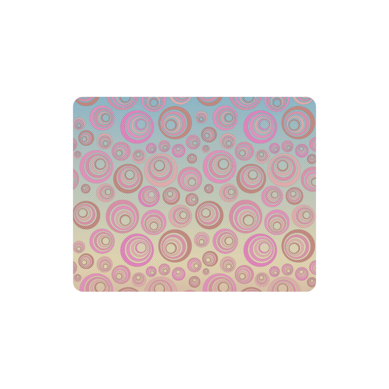 Retro Psychedelic Pink and Blue Rectangle Mousepad