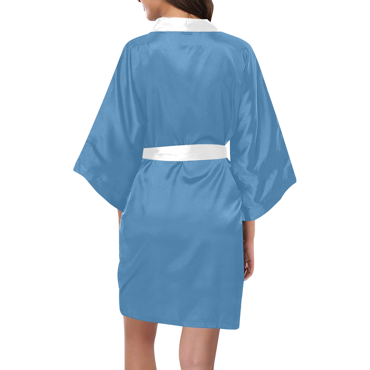 color steel blue Kimono Robe