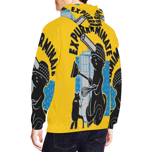 expurrrminate All Over Print Hoodie for Men/Large Size (USA Size) (Model H13)