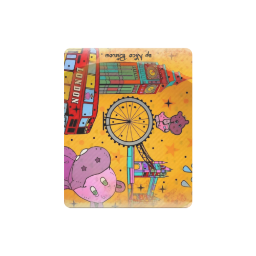 Hippo in London by Nico Bielow Rectangle Mousepad