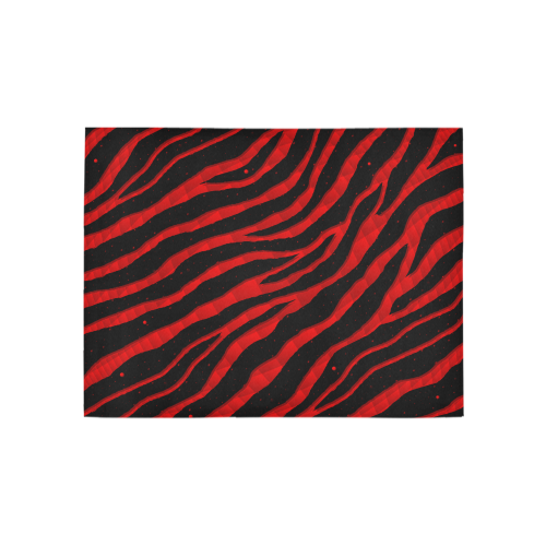 Ripped SpaceTime Stripes - Red Area Rug 5'3''x4'