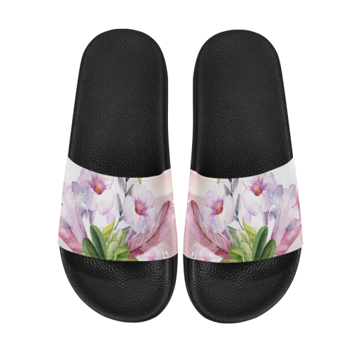 Wonderful flowers Men's Slide Sandals (Model 057)